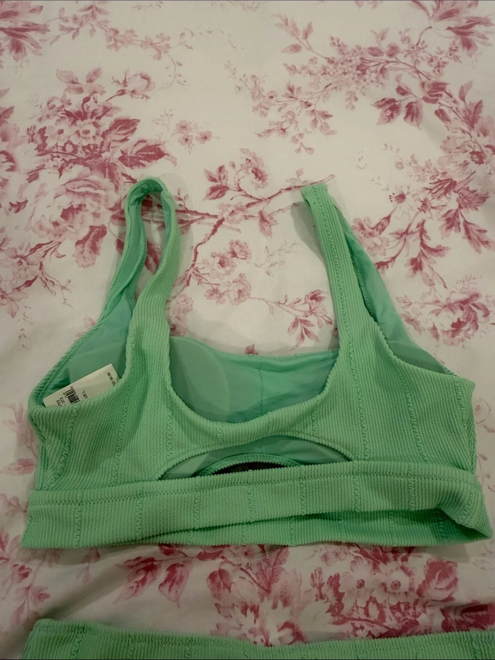 aerie Mint Ribbed Bikini Set